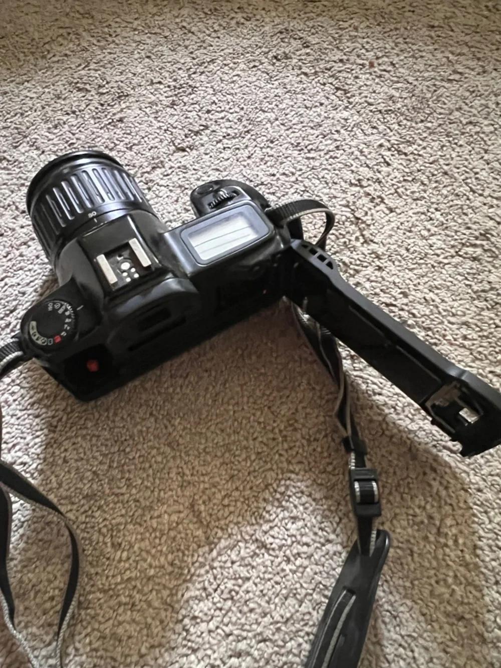 Canon Black SLR Camera with 35-80mm Zoom Lens